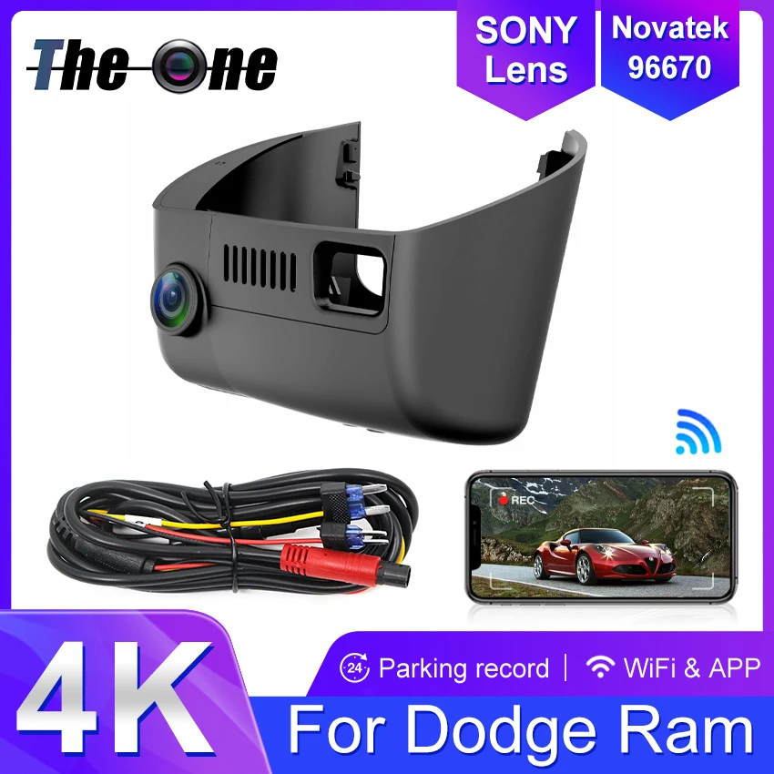 Dash Cam for Dodge Ram 1500 2500 3500 4500 (4th Gen) 2013-2018/ for Challenger 2015-2023/ for Durango 2014-2020, Dashcam 4K