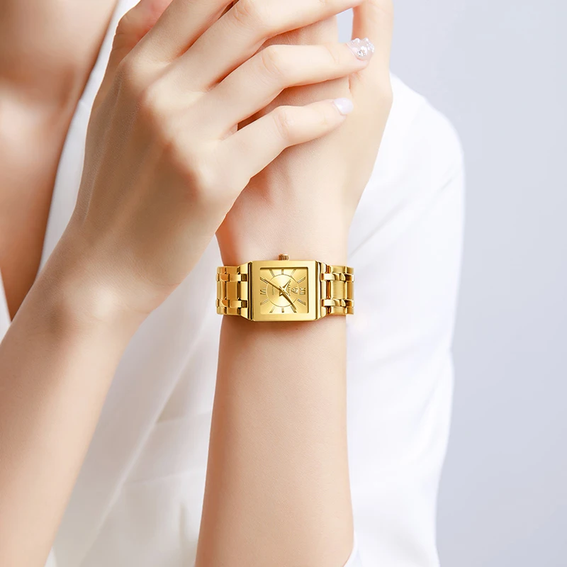 2022 Luxury Golden Quartz Wristwatches For Women Ladies  display picture 1