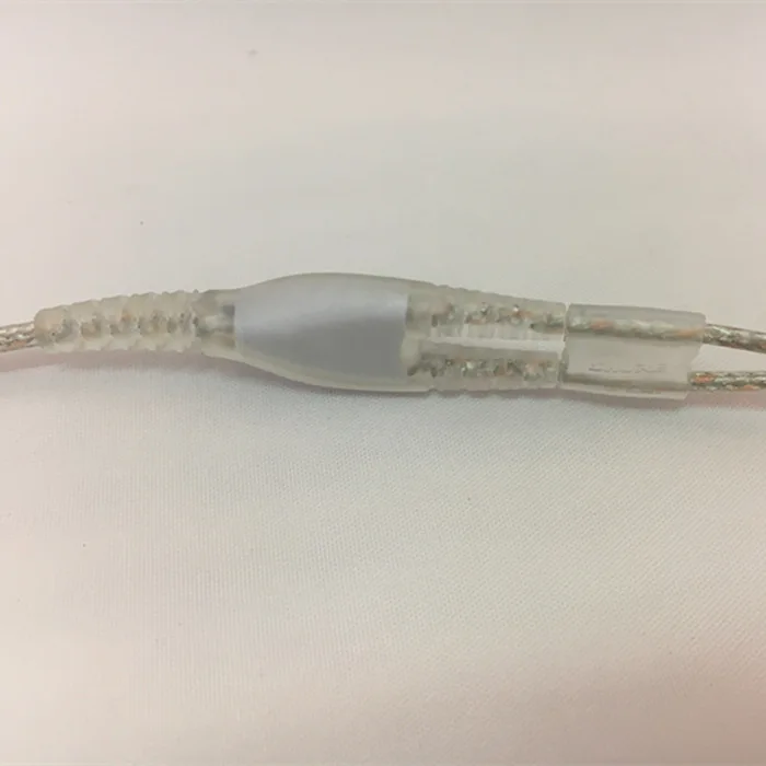 Für Shure SE215 SE315 SE425 SE535 Kopfhörer Zubehör 1,6 M Klar Dual-exit Abnehmbare Audio Kabel 3,5mm vergoldet Winkel Stecker – Detail 1