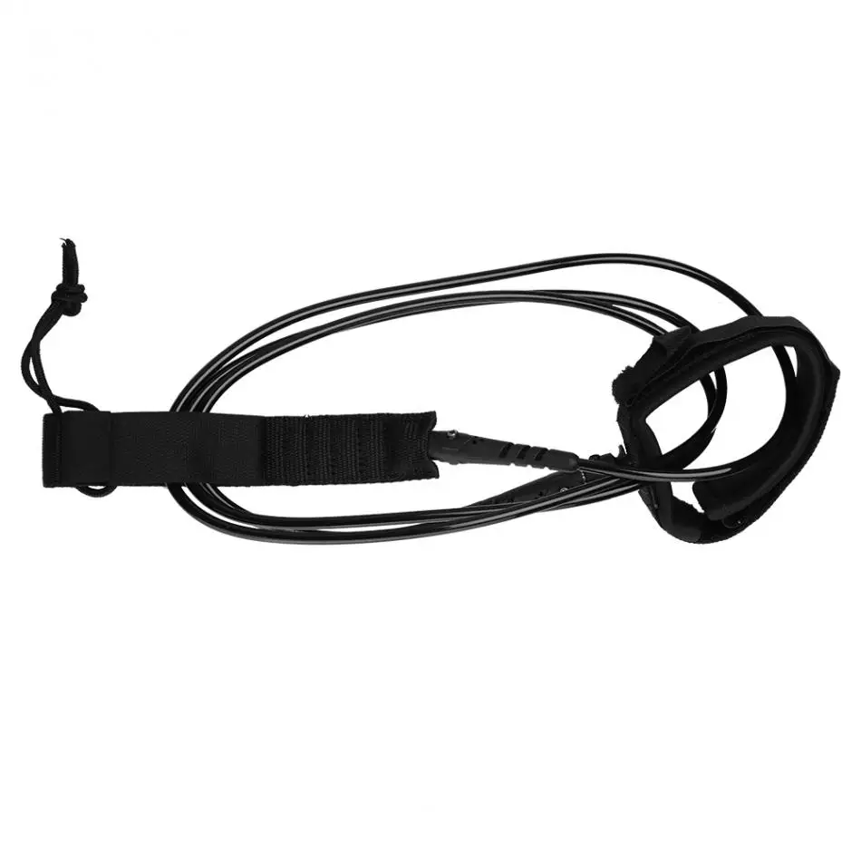 Surfboard Leash 6FT 5.5mm Anti-lost TPU Double Swivels Straight Rope Hook Loop Closure