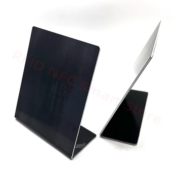 NFC 블랙 213 테이블 디스플레이 스탠드 213 칩, PVC 13.56Mhz 144, NFC 스캔 코드, 레스토랑 카드, Google Review, NFC 스탠드 디스플레이 테이블