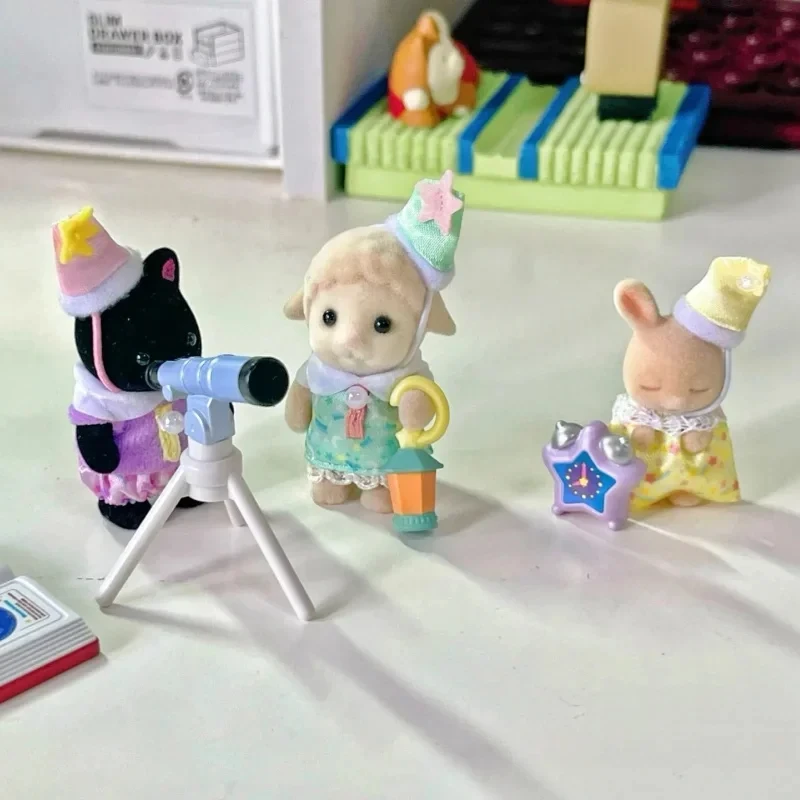 Sylvanian Families Mini Baby Figures model Toys Doll Kawaii Room Ornaments Collectible Birthday Gifts Children baby doll figures