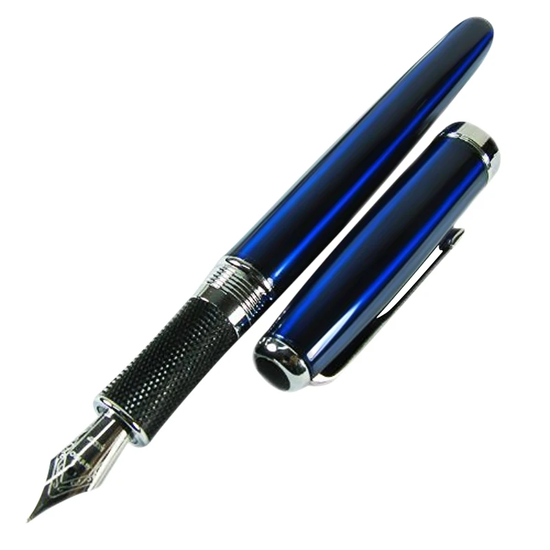 Jinhao 601 перьевая ручка со стрелкой и зажимом темно-синяя 18kgp M перо Размер