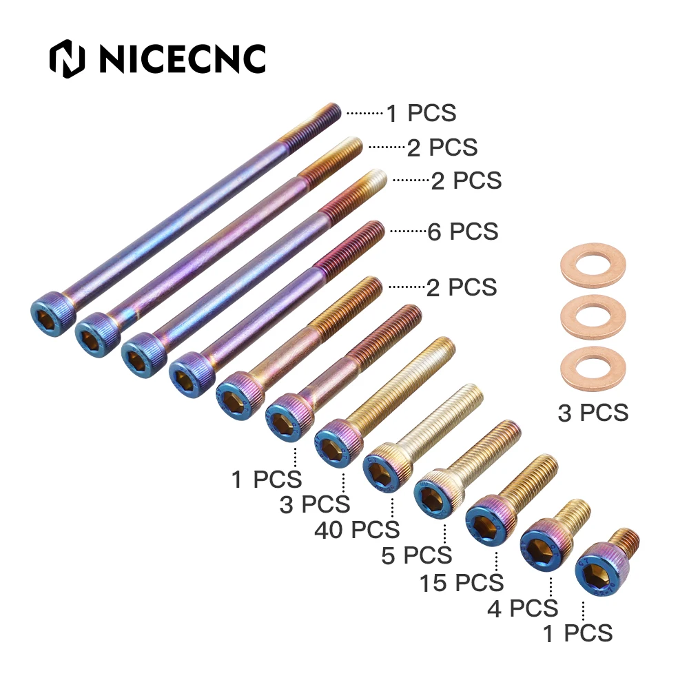 

NiceCNC 82Pcs ATV Stainless Steel Color Screw For Yamaha Raptor 700 2006-2022 2011 700R 2011-2022 700R SE 2014-2022 Accessories