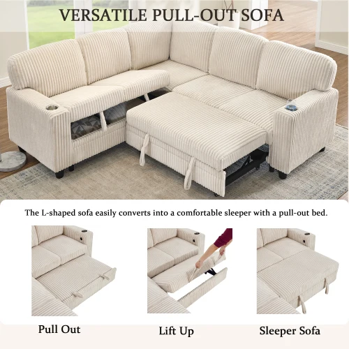 L-Shaped Sleeper Sofa 2