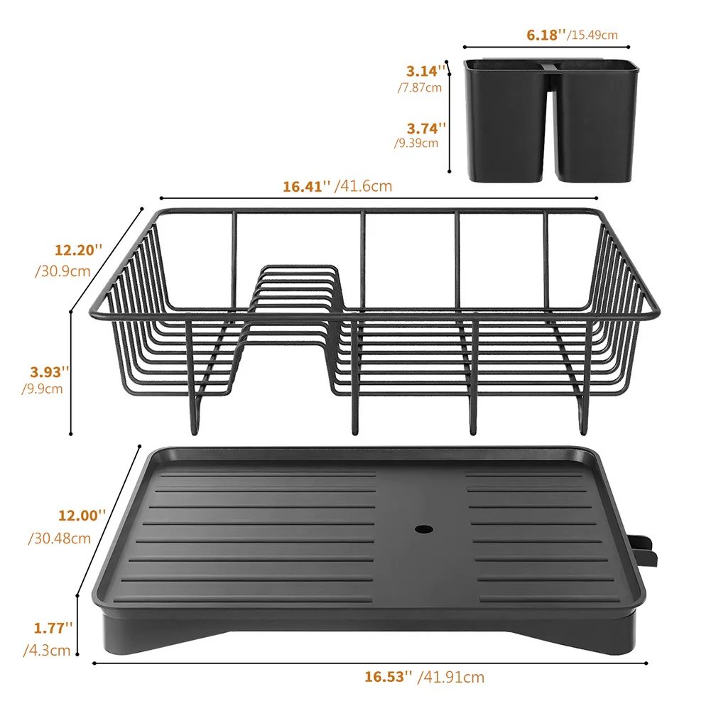 Double layer Bowl Drying Rack Large Capacity Dish Drainer Saving Space Stainless Steel Automatic Drainage System Bowl Drying Rac