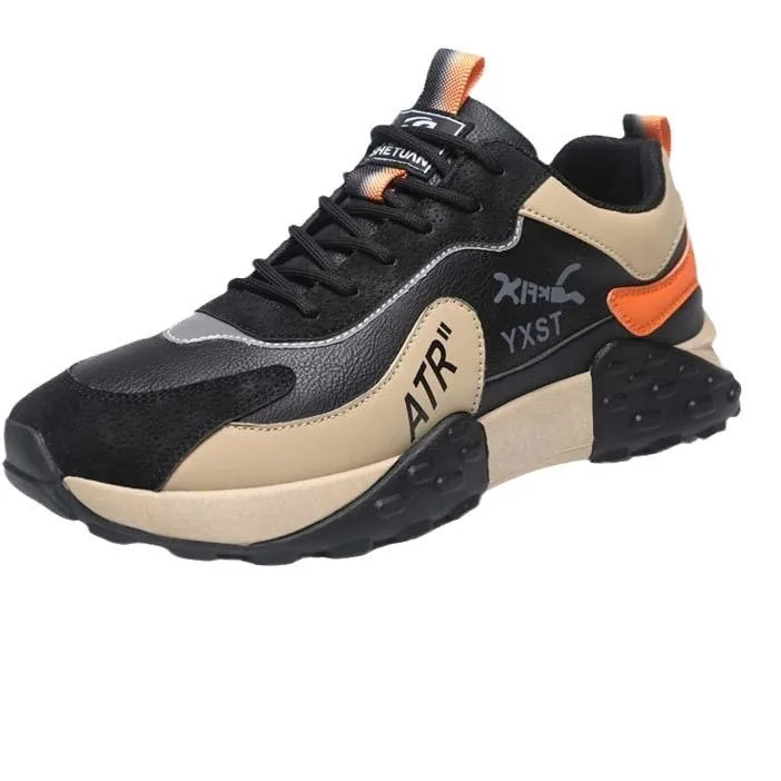 Men's Pilot Sport Shoes Spring Trend Soft Bottom Running Casual Cotton Shoes Leather Surface Comfortable Flat Heel Slip-On - Image 5