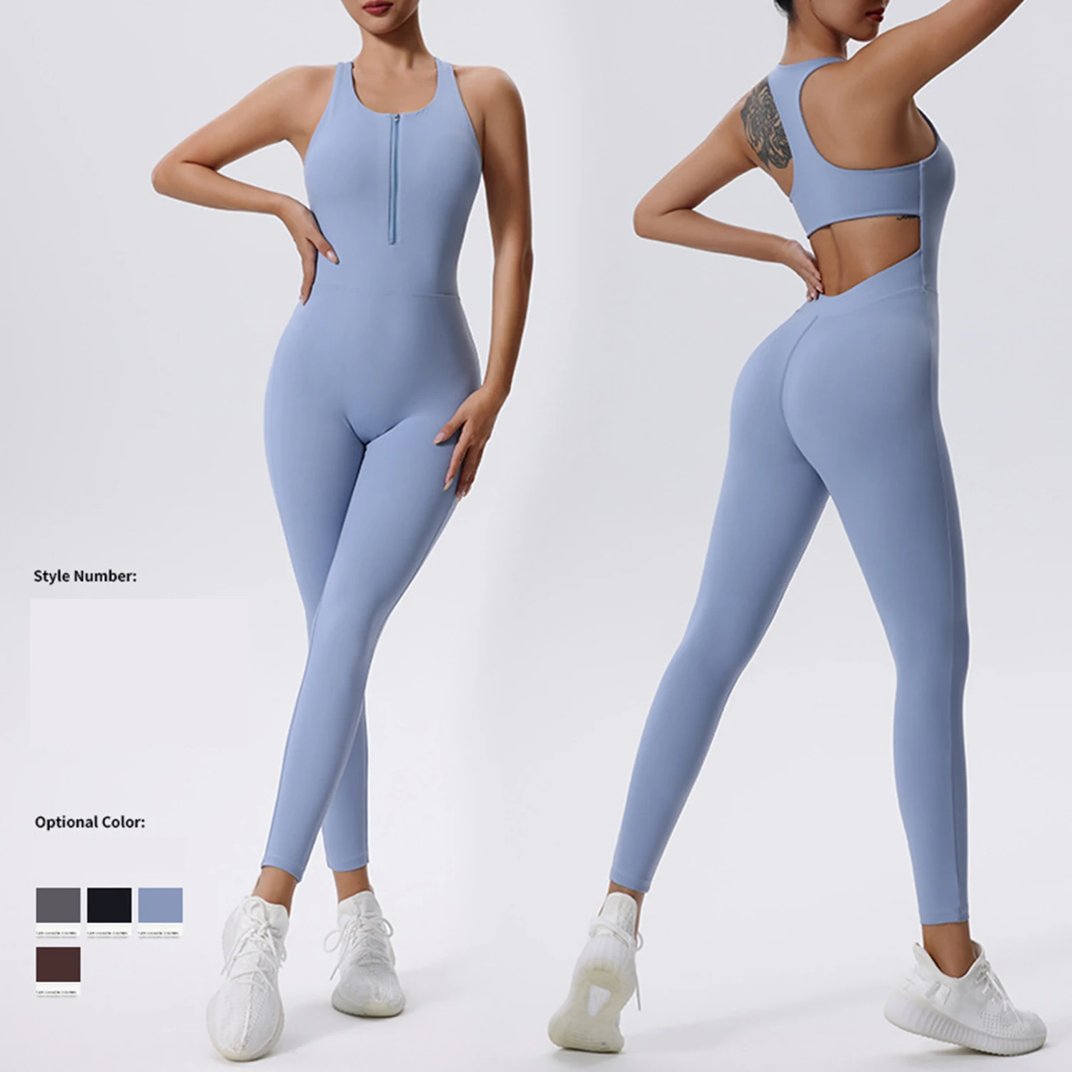 Women’s Sleeveless Fitness Jumpsuit 1