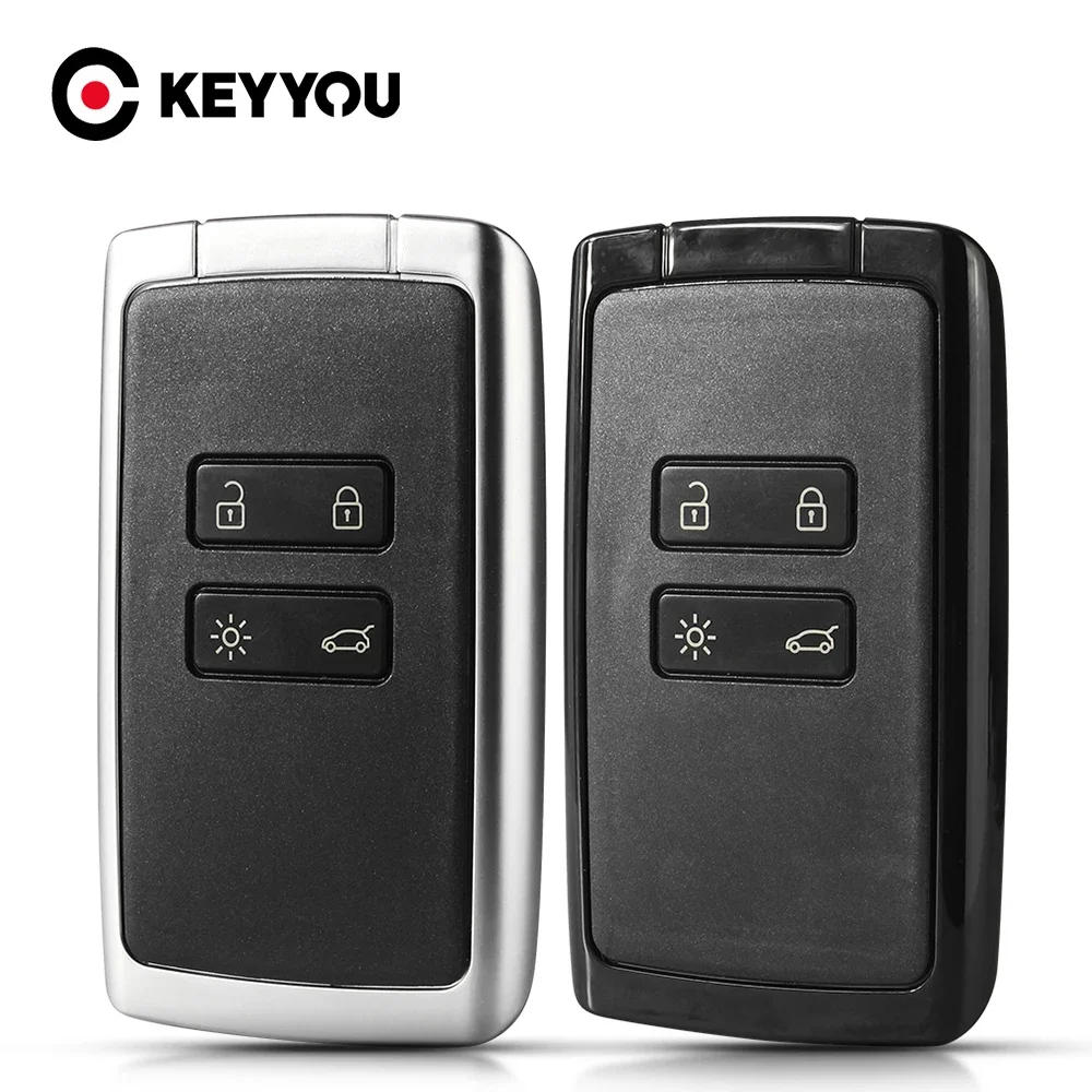 

KEYYOU 5pcs For Renault Megane 4 Talisman 5 Espace 5 Kadjar Remote Key Shell Keyless Entry Fob Replacement 4 Button Car Key Case