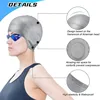 Silicone Swimming Caps for Men Women with Ear Protection Diving Bathing Hats Cap for Long Short Hair Pool Swimming Accessories 5