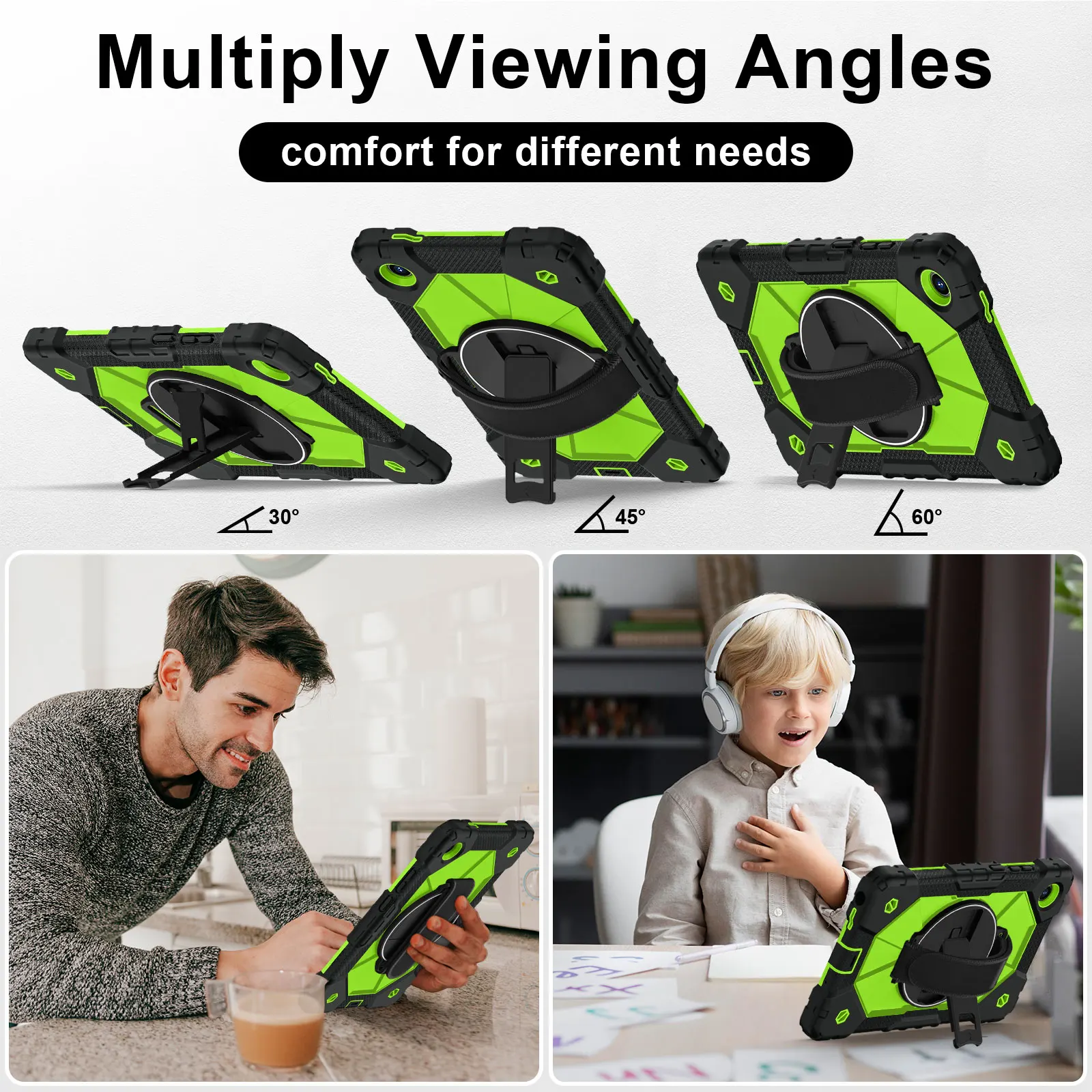 Durable Kids' Shockproof Case with Handle and Shoulder Strap