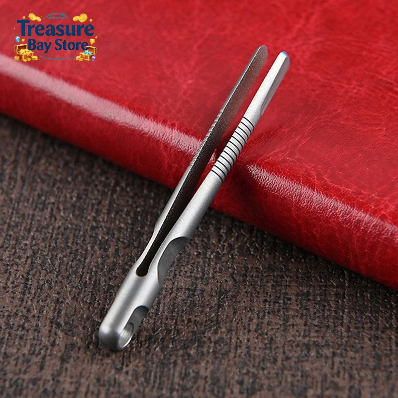 Compact Titanium Alloy Tweezers - Portable and Lightweight Outdoor EDC Tool