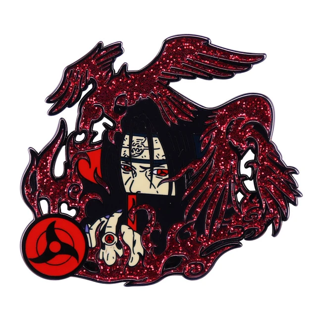 Anime Naruto Esmalte Pins Colete Akatsuki Nuvem Vermelha De Metal