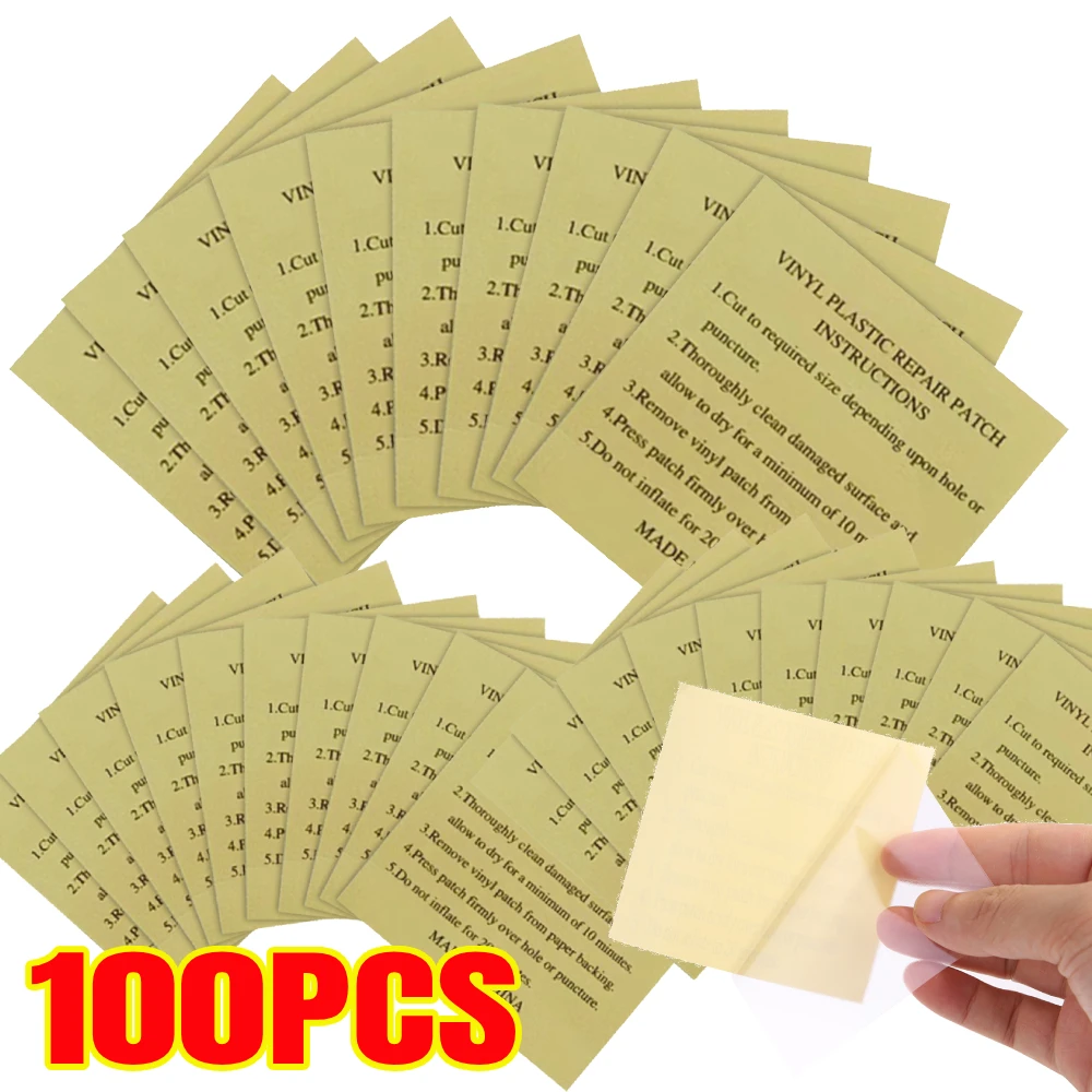 10-100pc Swimming Pool PVC Repair Patch Waterproof Swimming Ring Repair Kit Inflatable Boat Patch Pool Accessory