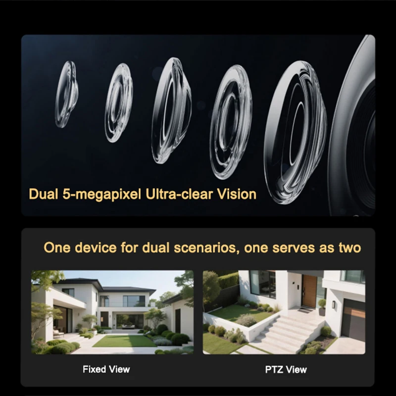 Xiaomi Cámara Exterior 4 Dual 360° 5MP 3K, Alarma Visual/Audible, Audio Bidireccional, IP66, Versión China + Adaptador - Image 2