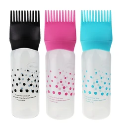 Hair Dye Applicator Refillable Bottle with Brush Empty Bottle Salon Barber Hair Coloring Hairdressing Dispensing Bottle 170ML