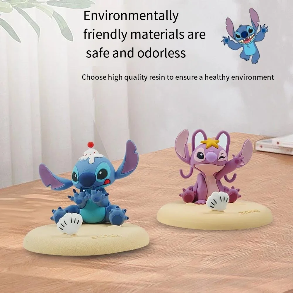 Disney Cartoon Creative Stitch Phone Holder Anime Table Ornaments Decorazioni Base Addensata Bambini Compleanno Natale Bei Regali