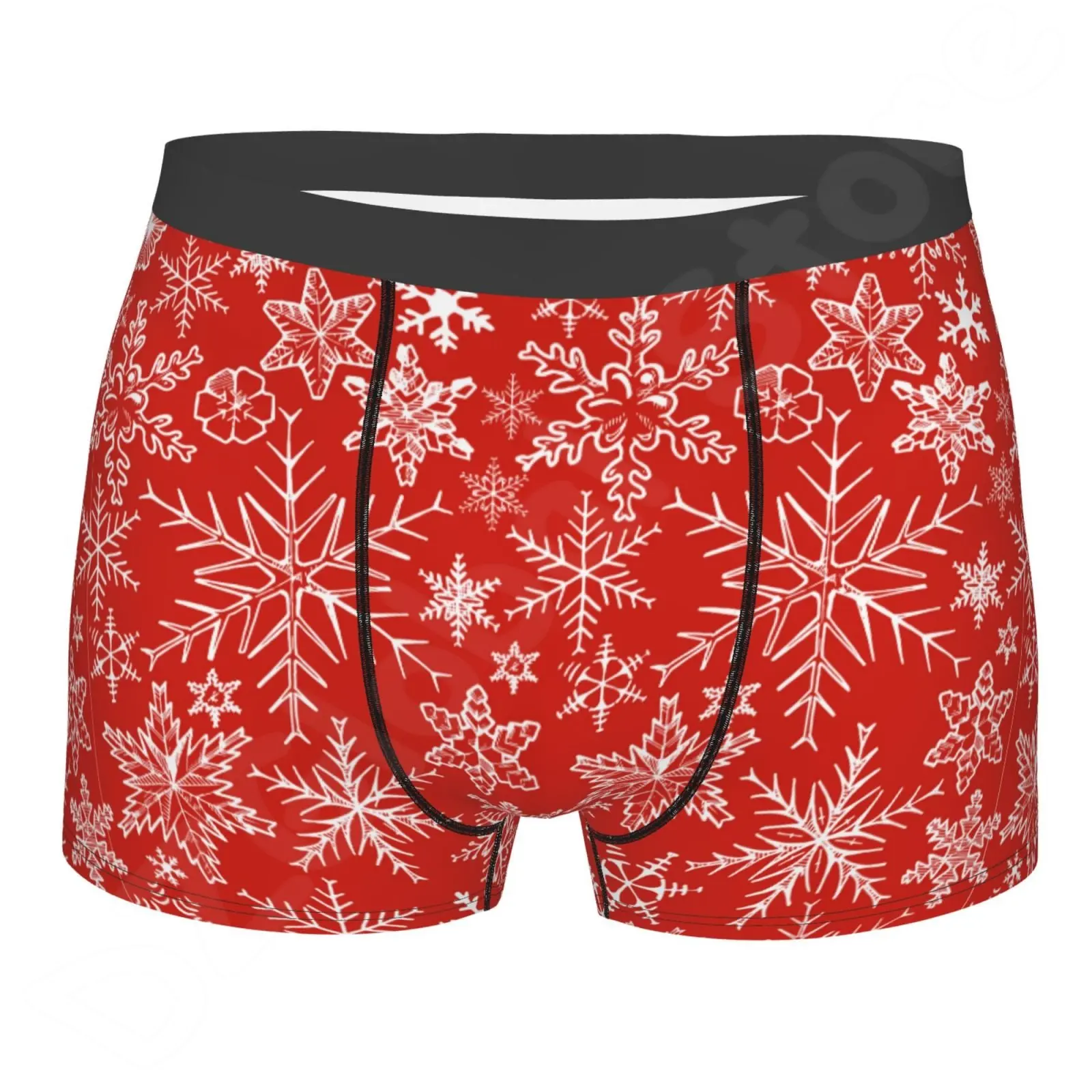 Christmas Plaid Snowflake Red Black White Happy New Year Underpants Cotton  Panties Man Underwear Comfortable Shorts Boxer Briefs - AliExpress