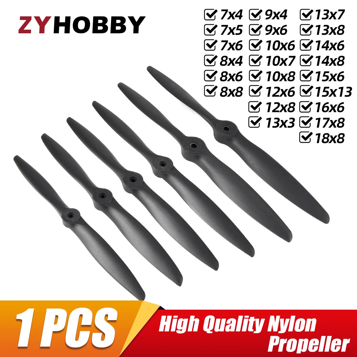 1pc 7/8/9/10/12/13/14/15/16/17/18 Pollici Elica In Nylon JXF Prop - Foto 2