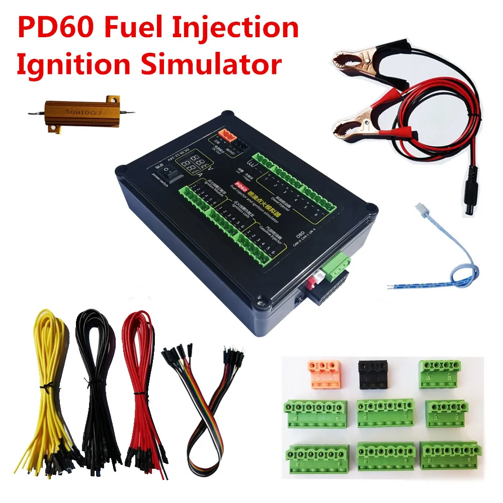 PD60 Fuel Injection Ignition Coil Simulator Petrol Diesel Vehicle Computer Board ECU Maintenance Platform Testing Equipment