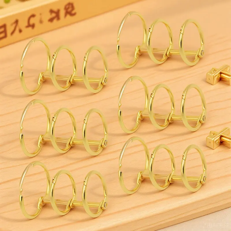 6Pcs 루스 리프 바인더 링 스크랩북 파일 사무실용 금속 노트북 링 루스 리프 바인더