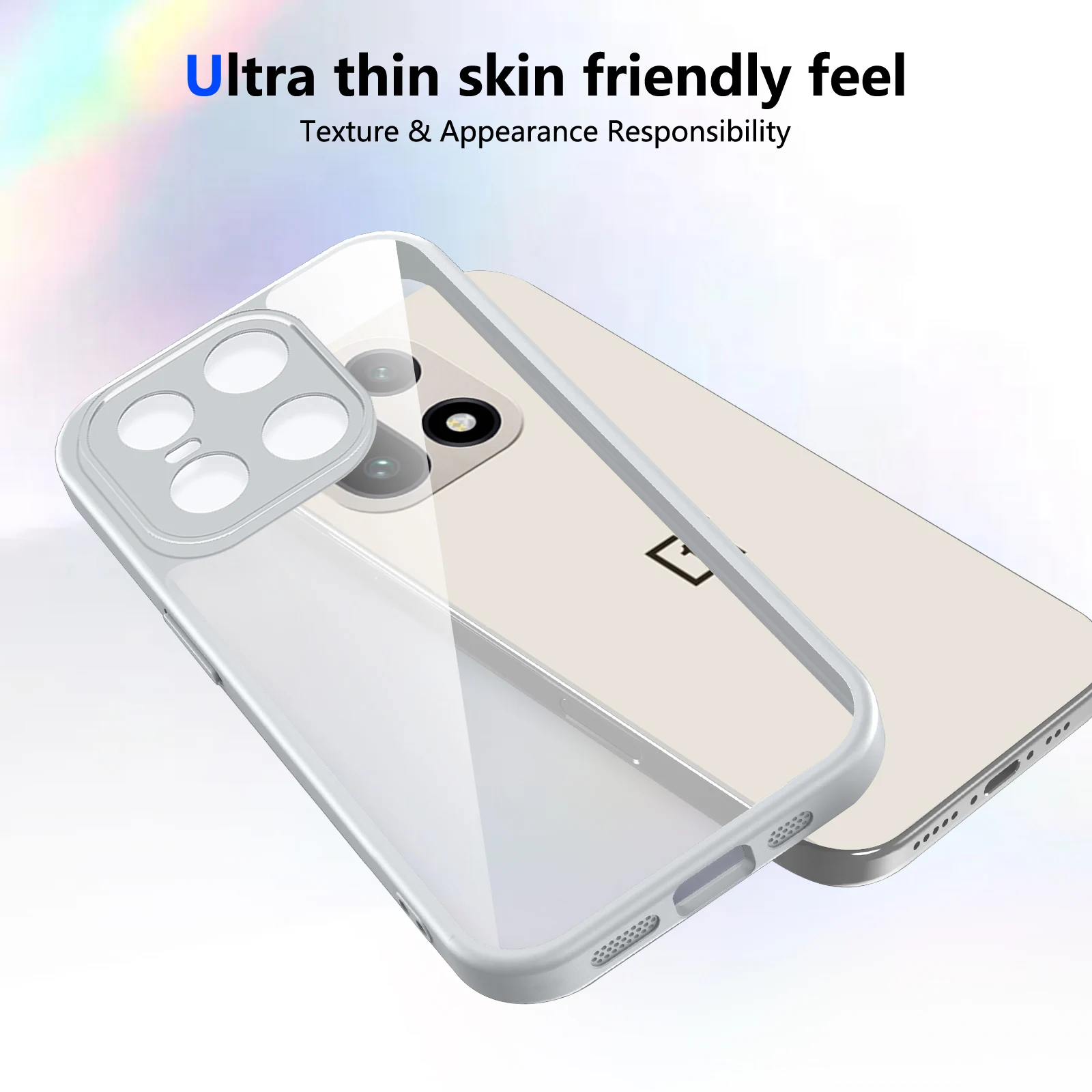 Enhanced Frosted Skin-Friendly Shockproof Bumper Case - Transparent and Fashionable
