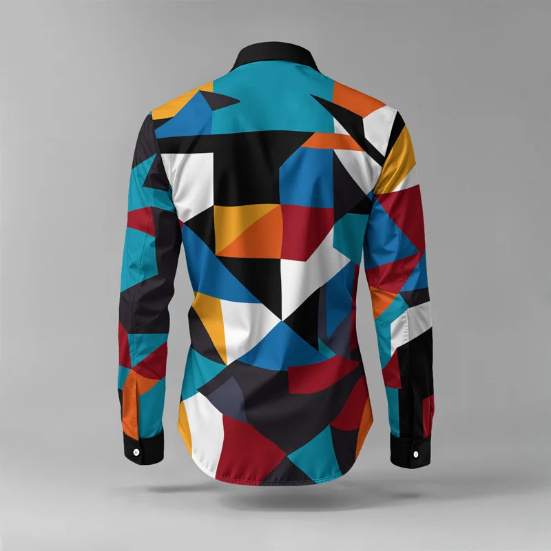 2025 Spring Summer Men Shirt Set Brand Print Fashion Simple Two Piece Set Mens Luxury Lightweight Party Long Sleeves Suit Casual_voghion.com