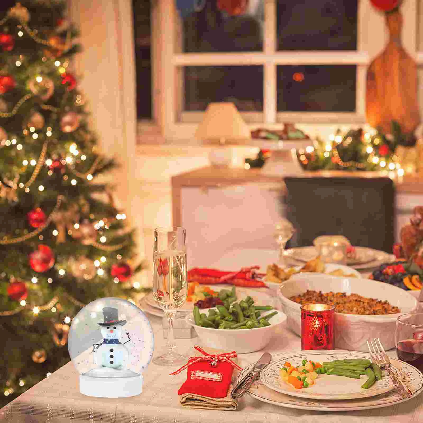 

DIY Snow Globe Small Snowglobe Empty Water Globes Christmas Clear Plastic Snow Globe Unique Compact for DIY Crafts