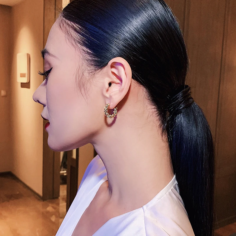 European and American Retro Metal C-shaped Semicircular Earrings For Womans 2025 New Fashion Jewelry Party Luxury Accessories geometric earrings
