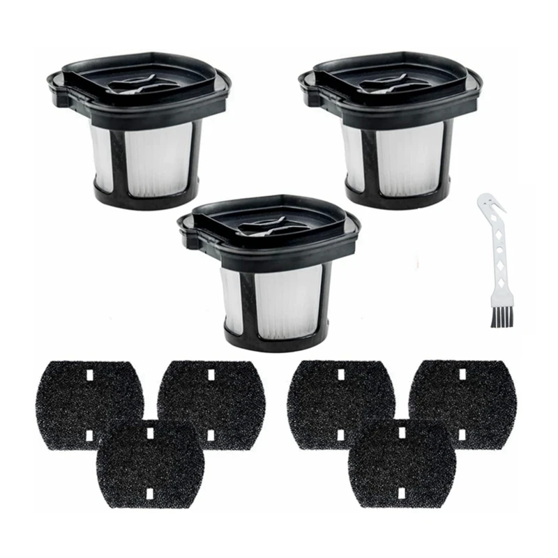 3Set Filtro Per Bissell Pet Hair Eraser Hand Vacuum 2284W 2389 2390 2390A 23903 Part 1614203 1614212