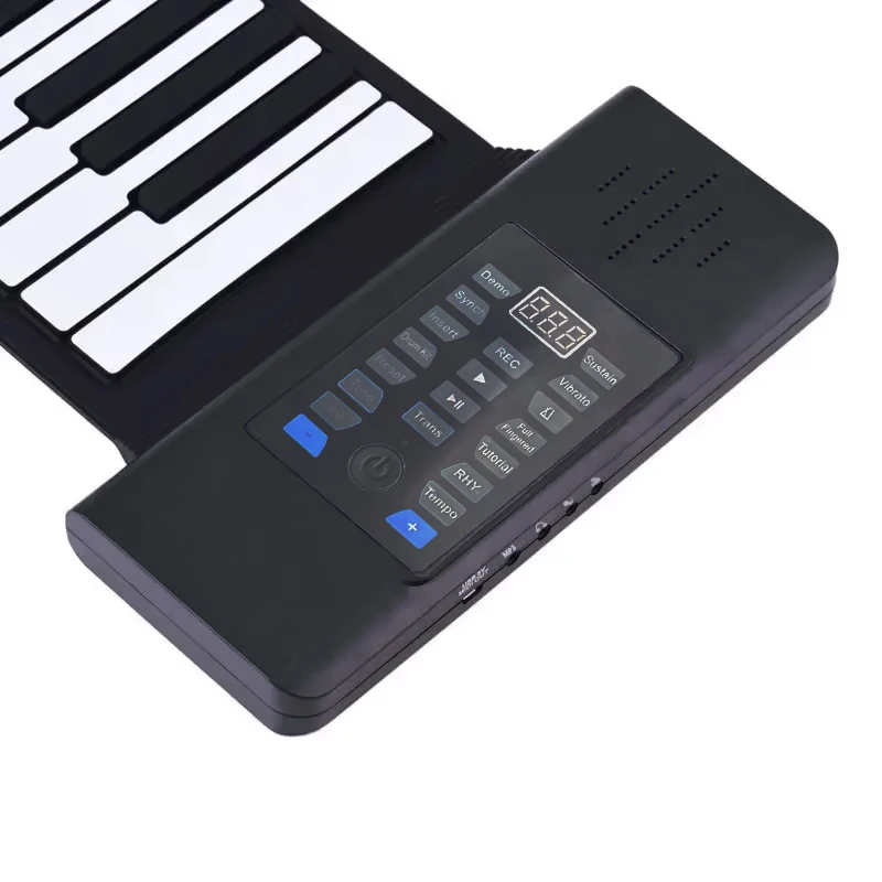 DZQ 88 Key Hand Rolled Piano With Thickened Silicone And Built-in Battery Foldable Electronic Piano For Adults