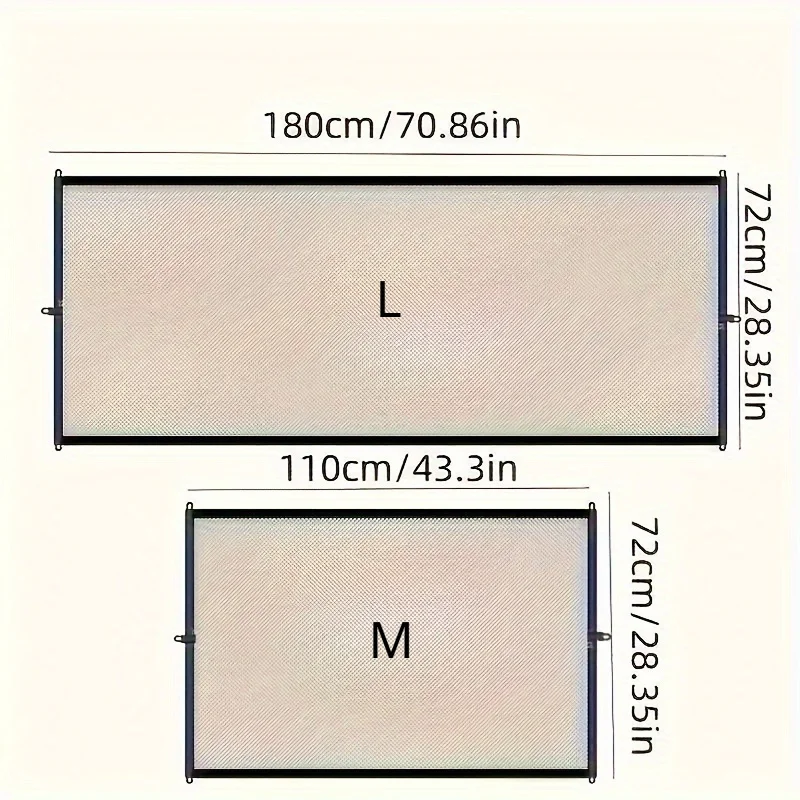 1PC Large Adjustable Pet Net Fence, Easy To Install Indoor Pet Fence Door, Portable Balcony Cat Fence