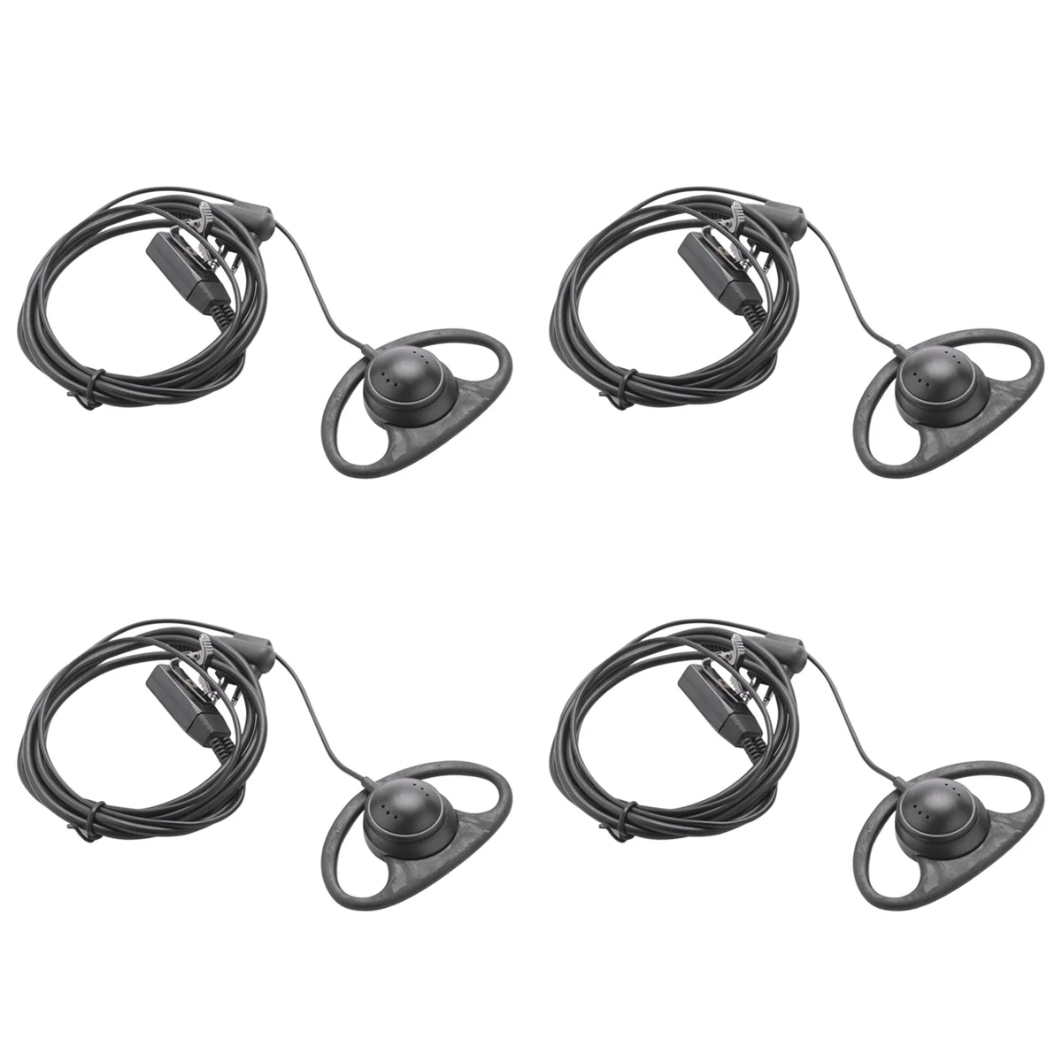 4X 2 Pin Advanced D Shape Clip-Ear Ptt Auricolare Microfono Auricolare Per Radio Motorola 2 Vie Gp88S Gp300 Gp68 Gp2000 Gp88