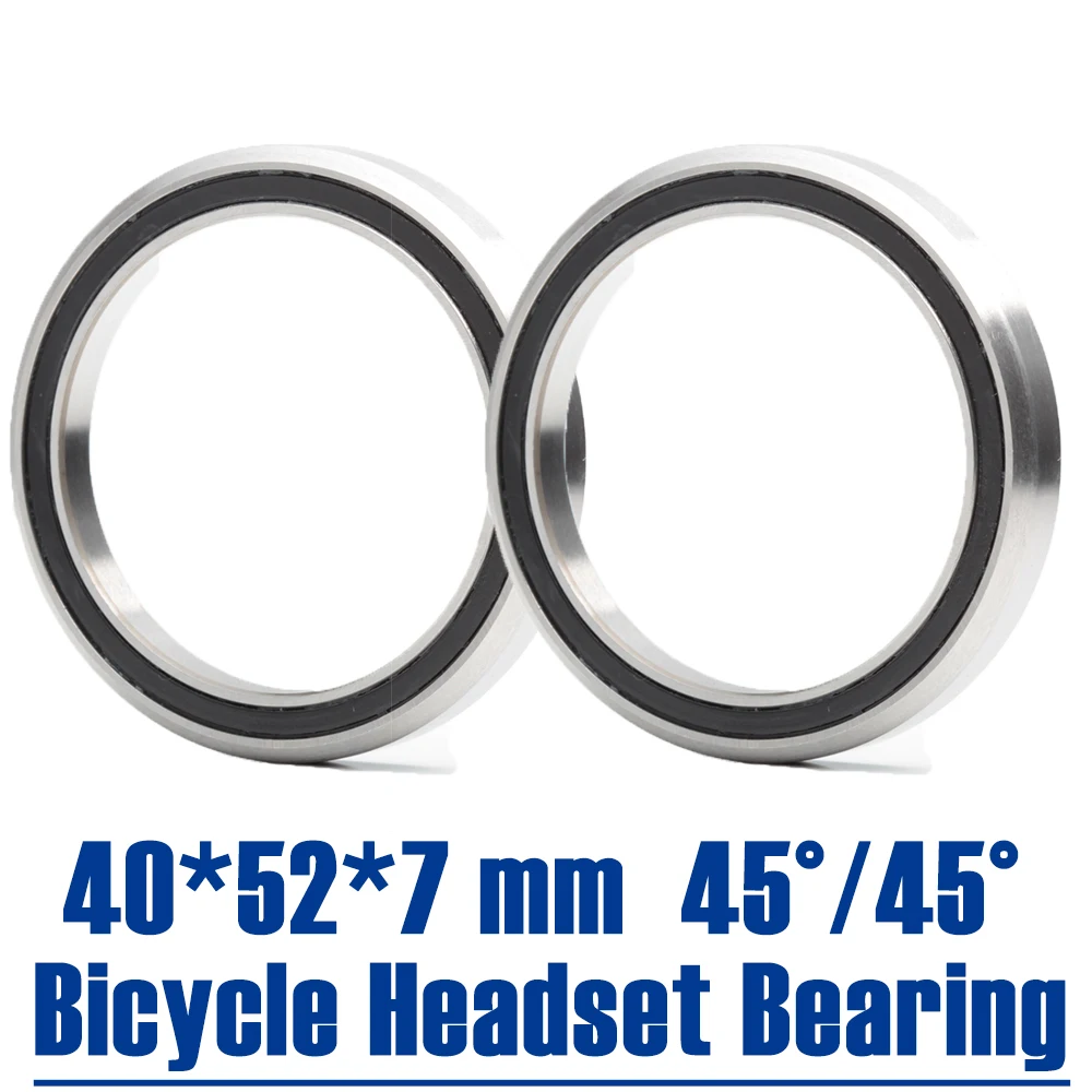 ACB52H7 Bicycle Headset Bearing Cover 52*40*7 mm (2 PCS) 45/45 Degree Chrome Steel Tapered Upper Lower ACB Bearings Parts Repair