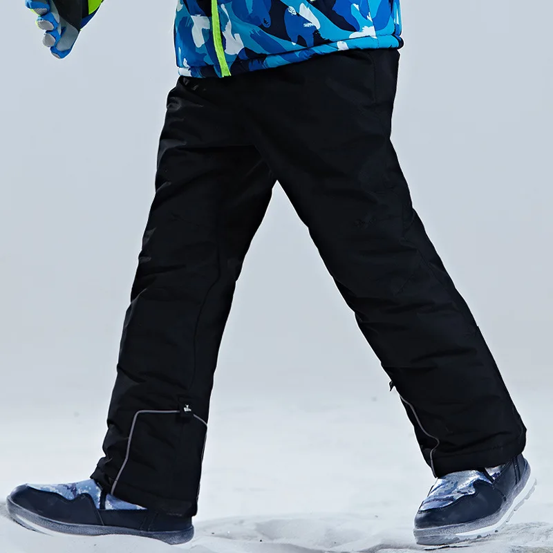 Ski Pants Boys Girls Thicken Warm Snow Pants Kids Outdoor Sports Snowboarding Breathable Strap Trousers Clothing Winter Trousers