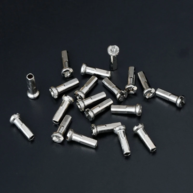 50PCS Brass Spoke Nipple 14G 13G 12G Mountain Road Bicycles Wheel E-bike Scooter Bike Spoke Cap Brass Bike Part Coated bike spokes nipples