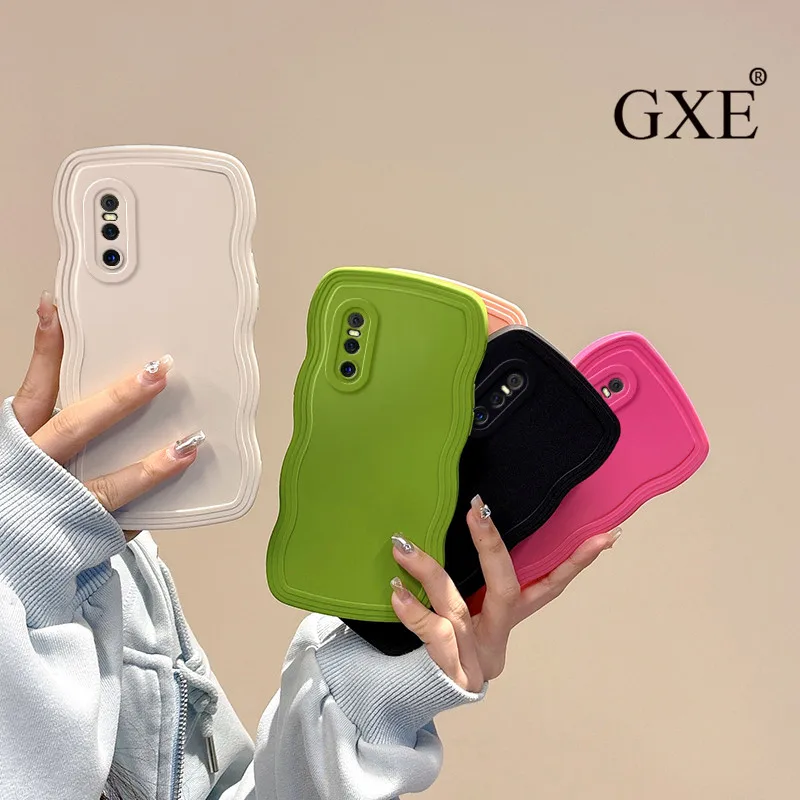 Per Vivo X27 Pro X27Pro Custodia Morbida In Tpu Stile Onda Di Lusso Per Vivo X27 Full Protect Custodia In Silicone Antiurto Per Telefono