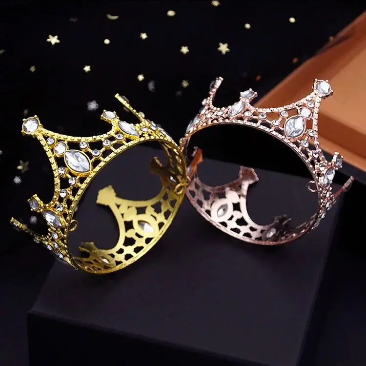 Girls Birthday Crowns Diadem Tiaras Jewelry Party Prom Cake Topper For Princess Theme Events