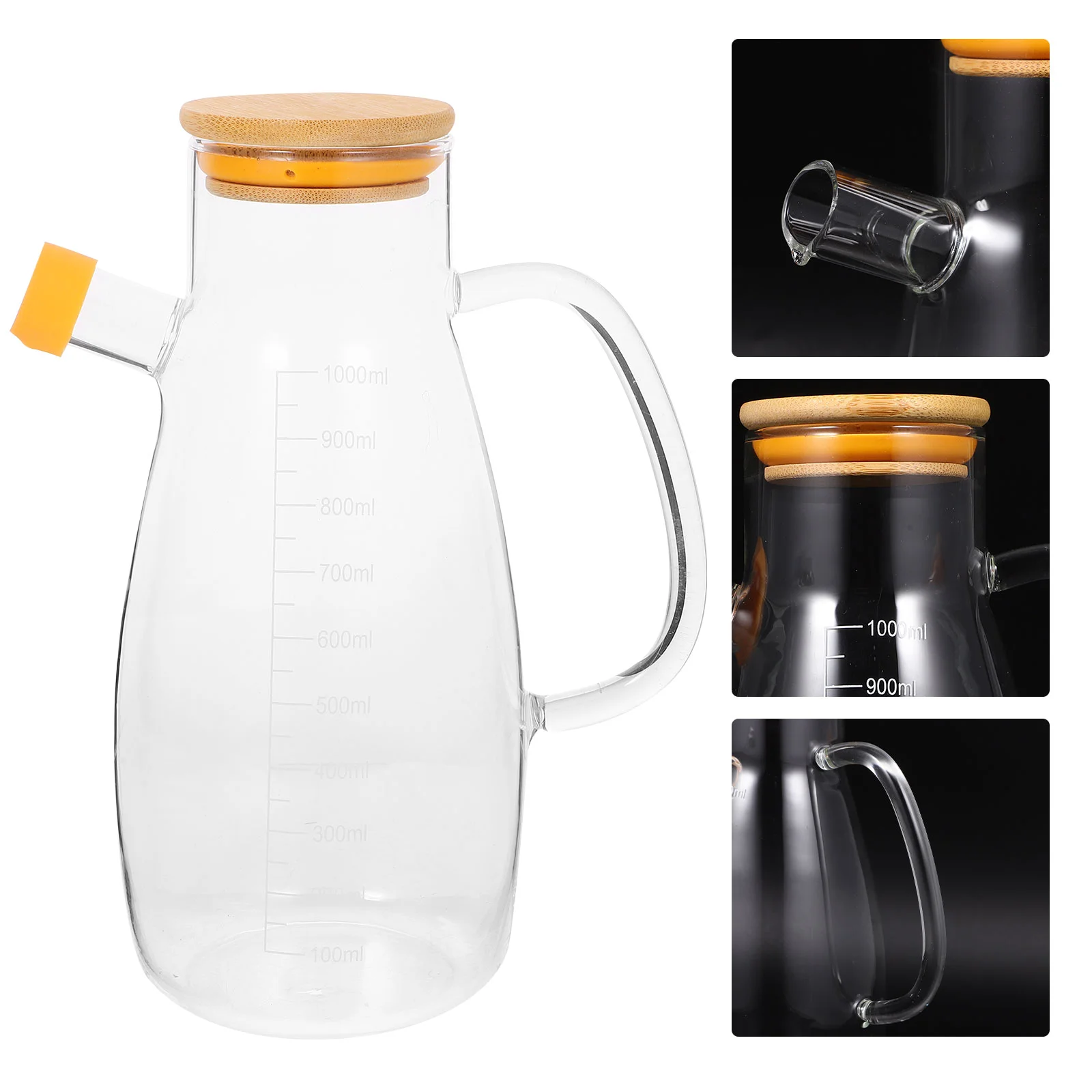 

Glass Oiler Cruet Bottle Vinegar Cooking Dispenser Condiment Bottles Container with Spout Holder