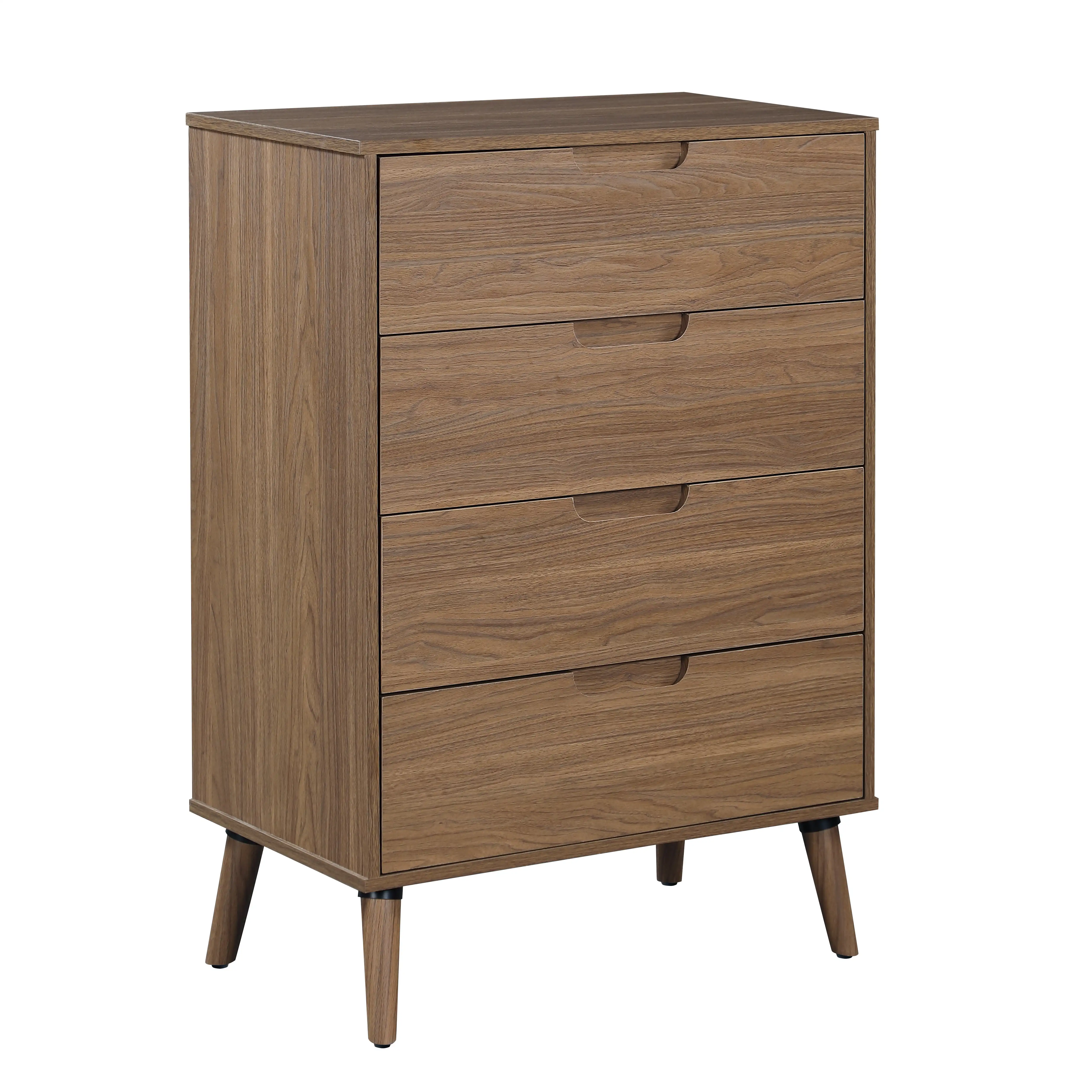 Description Picture 3 of itemMainstays Modern 4 Drawer Dresser Bedroom Brown Walnut