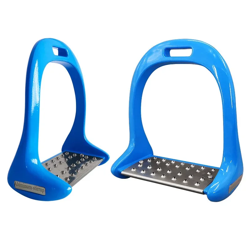 1 Pair Pedal Equipment Horse Stirrups Anti Slip Equestrian Safety Aluminium Alloy Riding Treads Lightweight Outdoor Sports 5