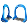 1 Pair Pedal Equipment Horse Stirrups Anti Slip Equestrian Safety Aluminium Alloy Riding Treads Lightweight Outdoor Sports 5