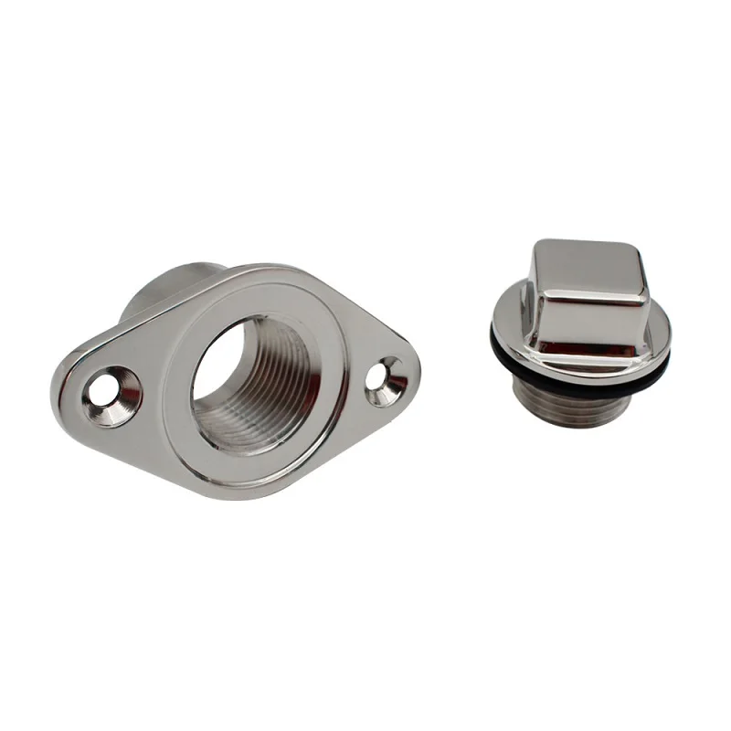 1PCS Drain Plug In Marine Boat Gar Board Diamond Stainless Steel 316 Yacht Accessories
