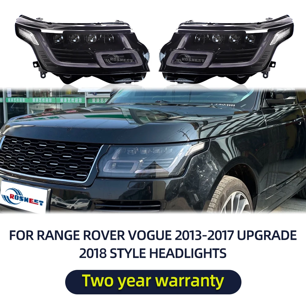 

4LED Lens Car Front Headlights For Land Rover Range Rover Vogue L405 2013 2014 2015 2016 2017 Upgrade 2022 Style Head Lamps