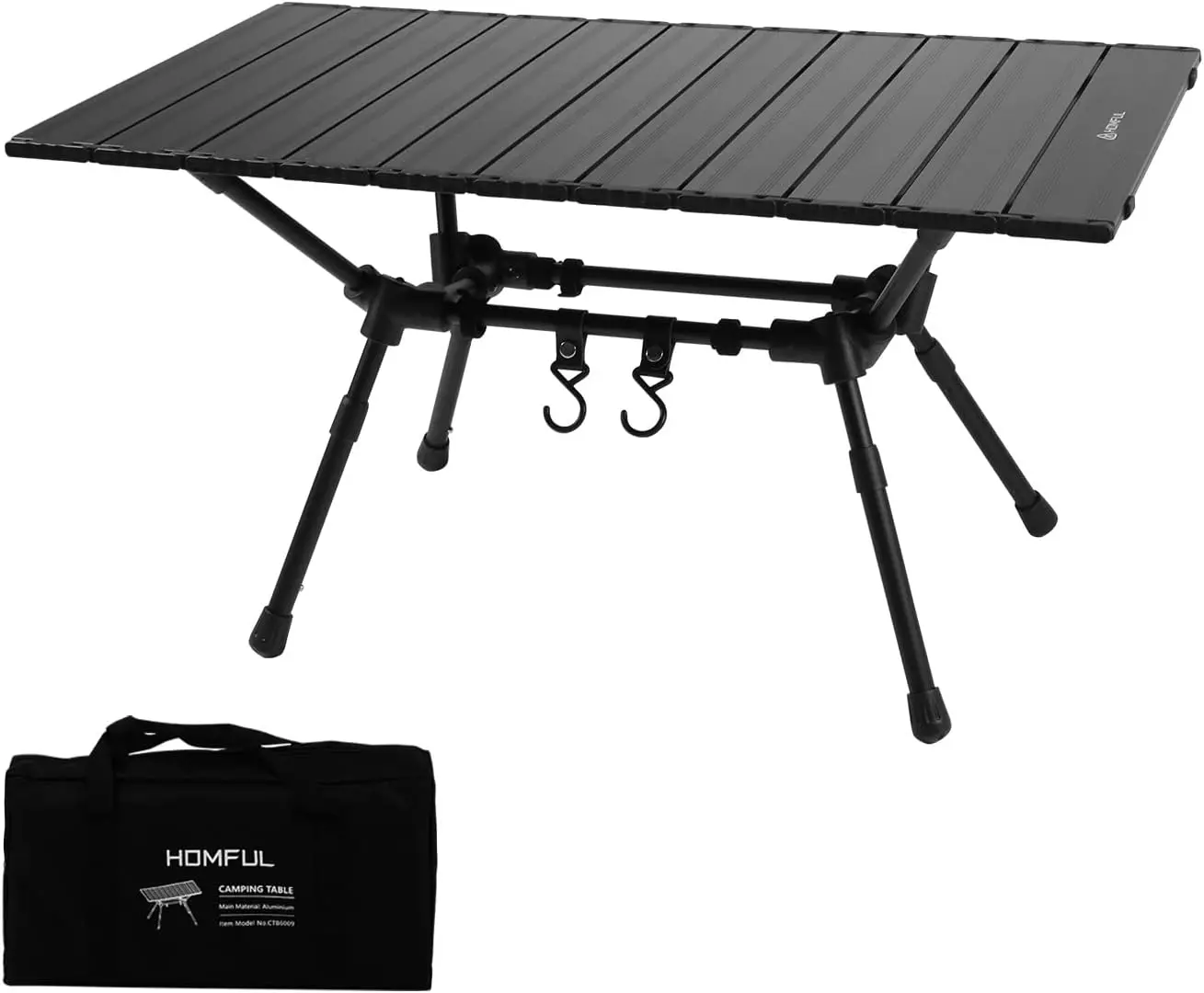 

Camping Tables with Aluminum Table Top Ultralight Camp Table with Carry Bag for Indoor, Outdoor, Backpacking