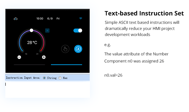 NEXTION 4.3 Inch HMI Touchscreen LCD Display – Intelligent Series NX4827P043 AI Smart Resistive Touchscreen with TFT Display, Serial Port, USART and RTC – Commercial Grade