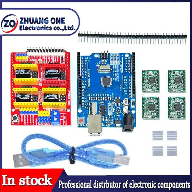 Carte Extension CNC V3 Shield Avec Drivers A4988 Pour Arduino - Gravure/imprimante 3D, Neuf UK