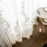 Living Dining Room Bedroom Princess Style Embroidered Lace Curtains Curtains 1