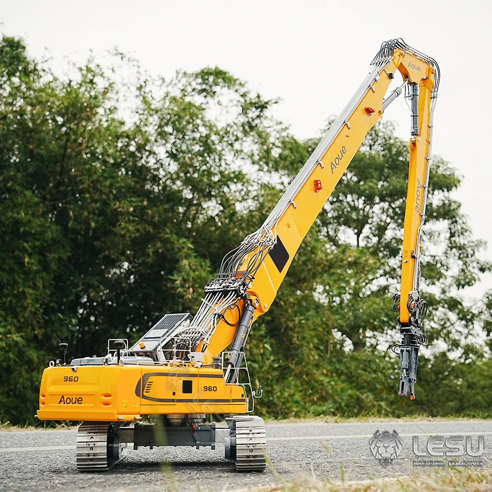 Heavy Machine 1/14 LESU R960 Digger Car RC Full Hydraulic Demolition Excavator Painted Finished Digger Truck Vehicle Model Toys 2