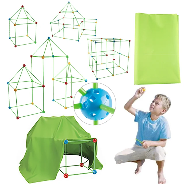 Technical Fort Building Blocks Kit Construction Set DIY Fortress Tunnels Tents Bricks 3D Play House Assemble Toys for Kids Gift 1